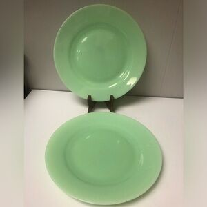COPY - 2 Vintage Jadite Dinner Plates in Excellent Condition 10.5” in Diameter